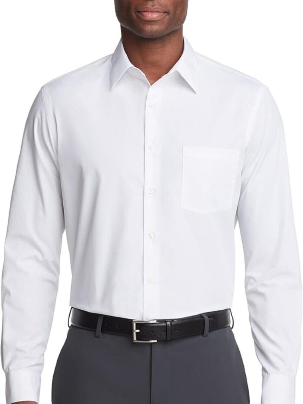 Lot of 4 Van Heusen Men’s Poplin WHITE Dress Shirts NEW Sealed 15-15.5 34/35